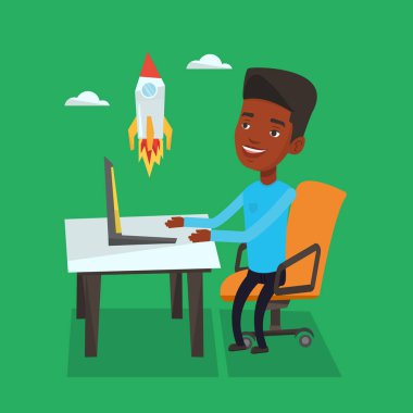 İş başlatmak kadar vektör çizim.