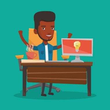 Başarılı bir iş fikri vektör çizim.