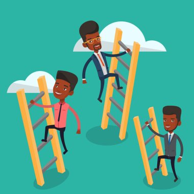 Başarı için tırmanma iş adamları.