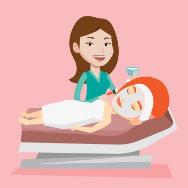 Güzellik Salonu kozmetik prosedür sırasında kadında