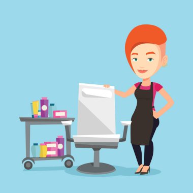 Kuaför Dükkanı işyerinde kuaförde.