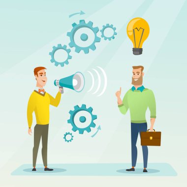 İş fikri vektör çizim için duyuru