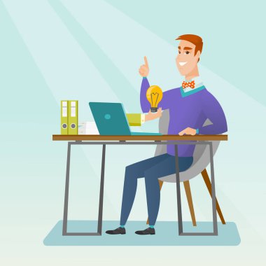 Başarılı bir iş fikri vektör çizim.