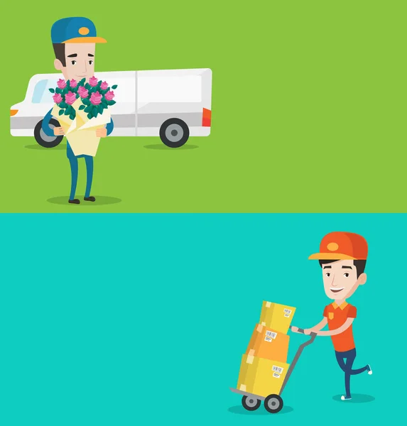 Two industrial banners with space for text. Stock Vector