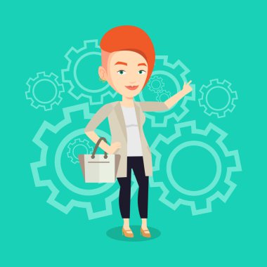 Başarılı bir iş fikri vektör çizim.