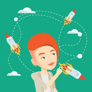 İş başlatmak kadar vektör çizim.