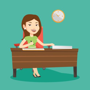 İş belgeleri vektör çizim imzalama.