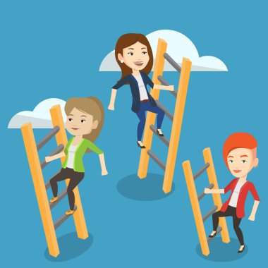 Başarı için tırmanma iş adamları.