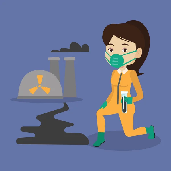 Laboratory assistant with test tube. Royalty Free Stock Illustrations