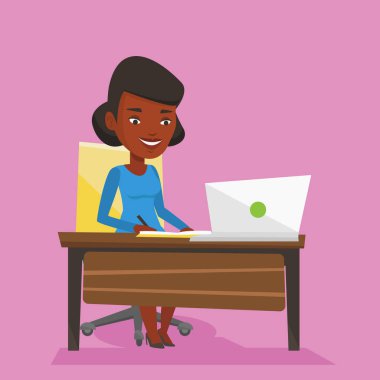 Öğrenci dizüstü eğitim için kullanma.