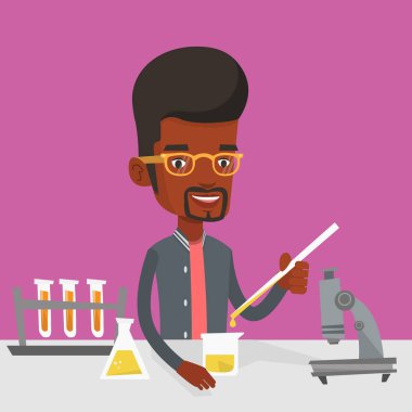 Laboratuar sınıfında çalışma öğrenci.