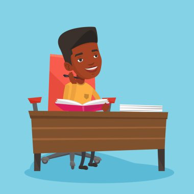 Öğrenci Danışma vektör çizim yazma.