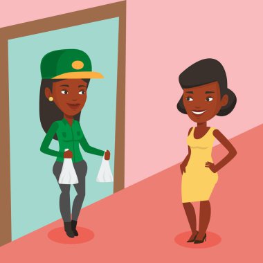 Yiyecek müşteriye teslim teslimat kurye.