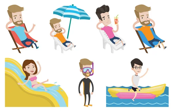 Vector set of traveling people. — Stock Vector