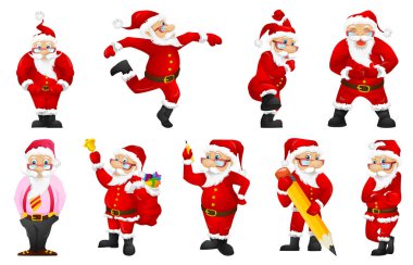 Vektör Noel Noel Baba ile ayarla.