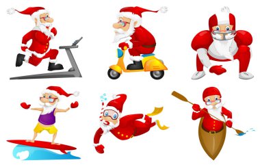 Vektör Noel Noel Baba ile ayarla.