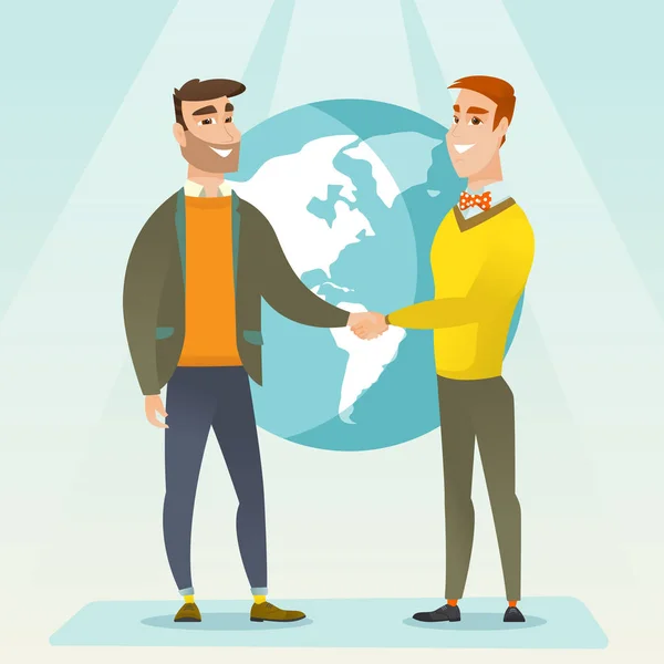 Business partners shaking hands. — Stock Vector