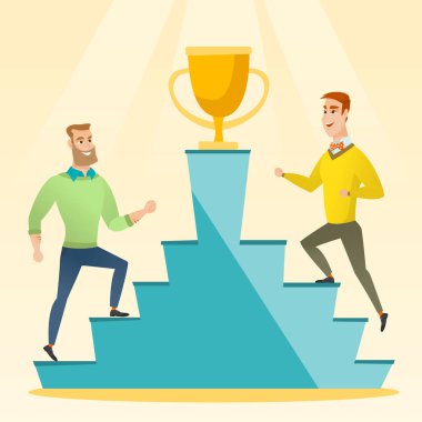 İki adam iş Ödülü rekabet.