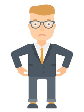 Depresif beyaz işadamı.