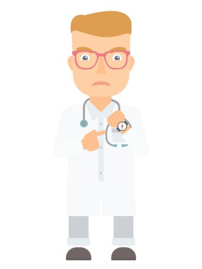 Kol saati işaret kızgın başhekim.