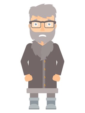 Mahcup hipster Kuzey adam vektör çizim.