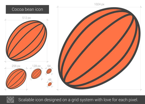 Icono de línea de cacao. — Archivo Imágenes Vectoriales