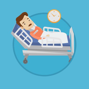 Adam boyun yaralanma vektör çizim ile.