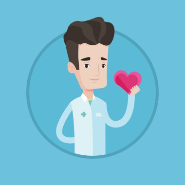 Doktoru kardiyolog holding kalp.