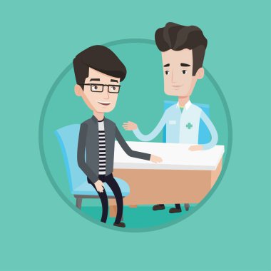 Office doktor danışmanlık erkek hastada.