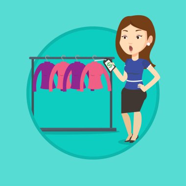 Kadın giyim mağazası fiyat etiket tarafından şok.