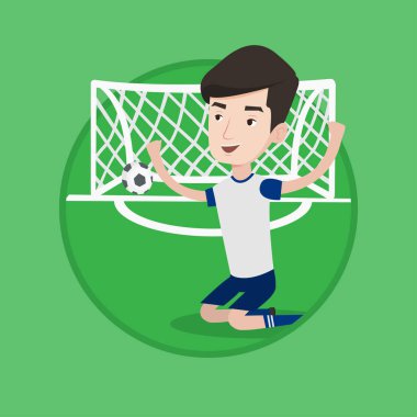 Futbol gol kutluyor puanlama.
