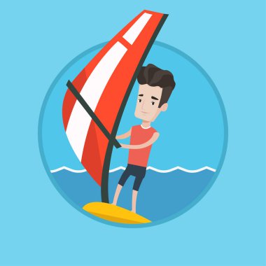 Deniz Rüzgar Sörfü genç adam.