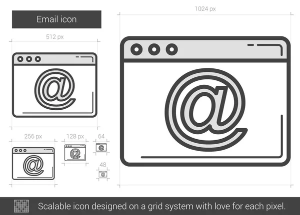 E-Mail-Zeile Symbol. — Stockvektor