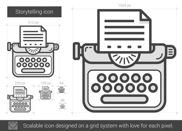 ストーリーテ リング ライン アイコン. — ストックベクタ