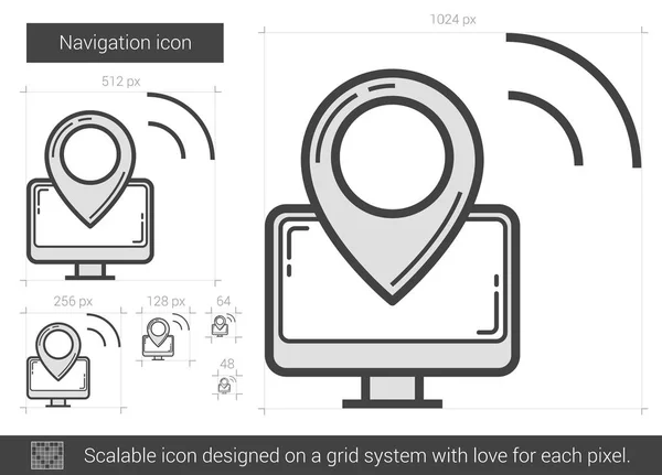 Navigationsleistensymbol. — Stockvektor