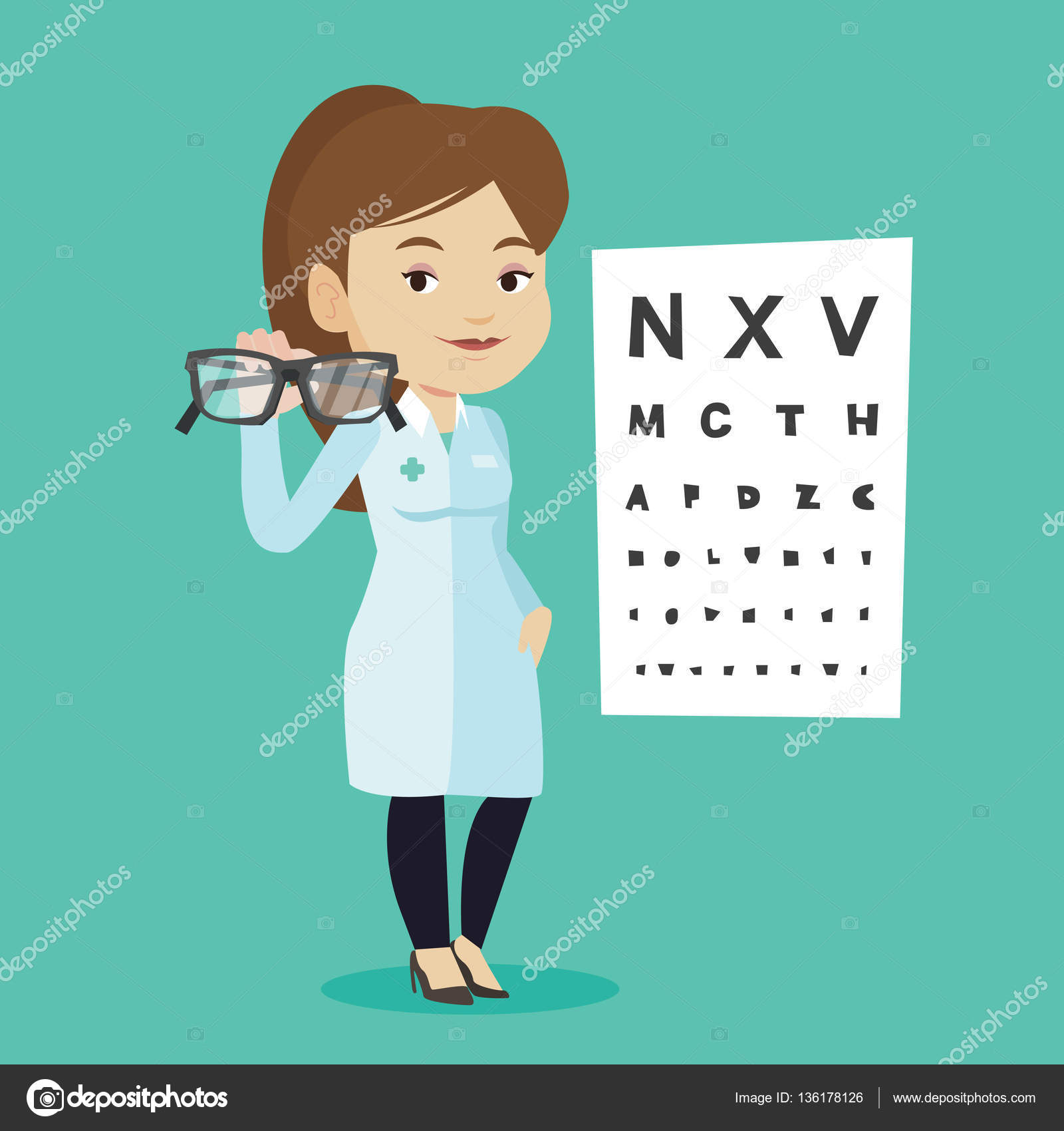 Optometrista Clipart Oftalmologista Médico Masculino Em Pé Em Um