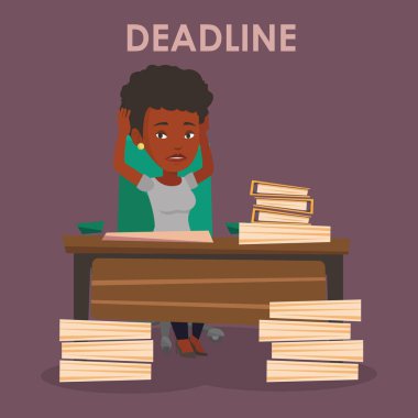 Son Tarih sorunlu iş kadını.