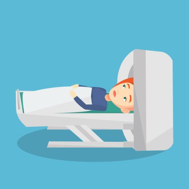 Manyetik rezonans görüntüleme vektör çizim.