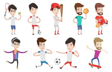 Vector set of sport characters. vector