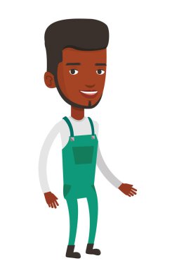 Dost Afro-Amerikan çiftçi adam.