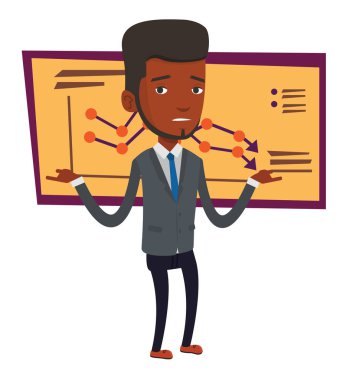 Bancrupt işadamı vektör çizim.