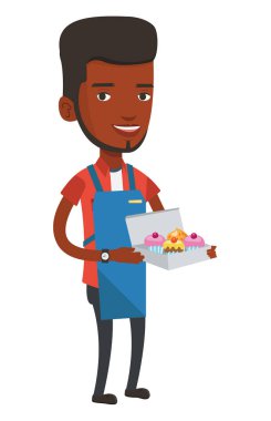 Kek vektör çizim teslim Baker.