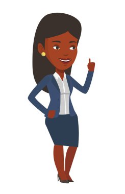 Onu işaret parmağı ile işaret gülümseyen iş kadını