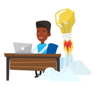 Başarılı bir iş fikri vektör çizim.