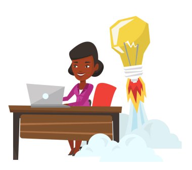 Başarılı bir iş fikri vektör çizim.