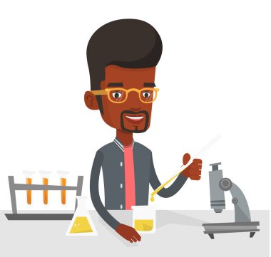 Laboratuar sınıfında çalışma öğrenci.