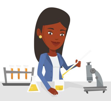 Laboratuar sınıfında çalışma öğrenci.