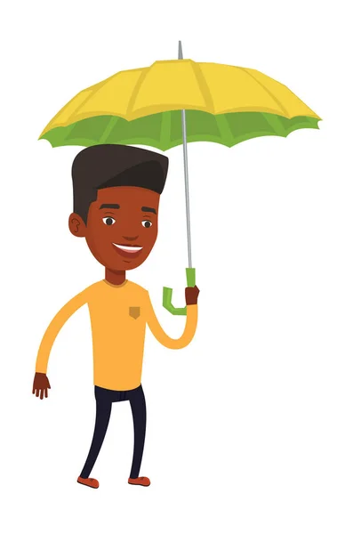 Pojišťovací agent podnikatel s deštníkem. — Stockový vektor