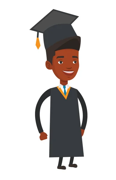 Αφροαμερικανός απόφοιτος διανυσματικά εικονογράφηση. — Διανυσματικό Αρχείο