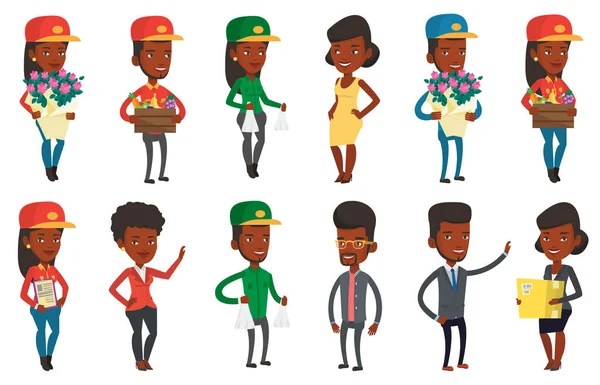 Vector set of industrial workers. Vector Graphics